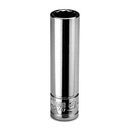 Capri Tools 1/4 in Drive 9 mm 12-Point Metric Deep Socket CP16170